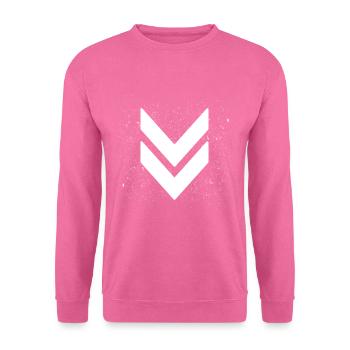 Icône texturée flèche blanche cadeau - Sweat-shirt Unisexe - rose - Devant