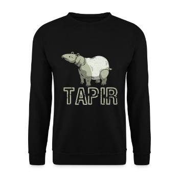 Tapir - Unisex Pullover - Schwarz - Vorne - Alina (178cm) & Michal (187cm)