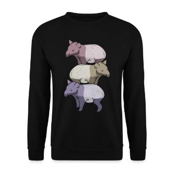 Tapir - Unisex Pullover - Schwarz - Vorne - Alina (178cm) & Michal (187cm)