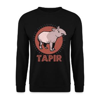 Tapir - Unisex Sweatshirt - black - Front - Alina (178cm) & Michal (187cm)