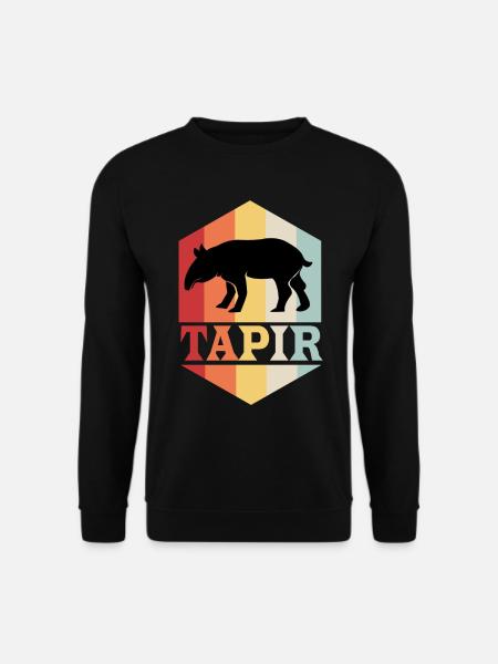 Tapir Danta Baird Zoo Tiere Geschenk - Unisex Pullover - Schwarz