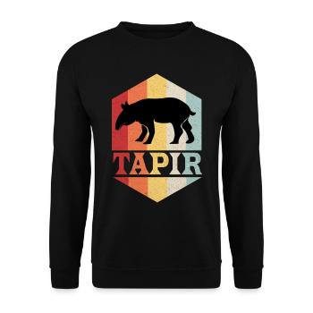 Tapir - Unisex Pullover - Schwarz - Vorne - Alina (178cm) & Michal (187cm)