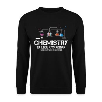 Chemistry cooking - Unisex Sweatshirt - black - Front - Alina (178cm) & Michal (187cm)