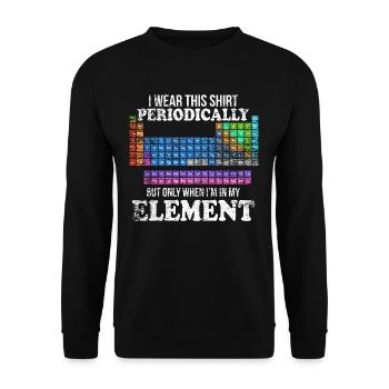 Drôle chimiste élément - Sweat-shirt Unisexe - noir - Devant - Alina (178cm) & Michal (187cm)