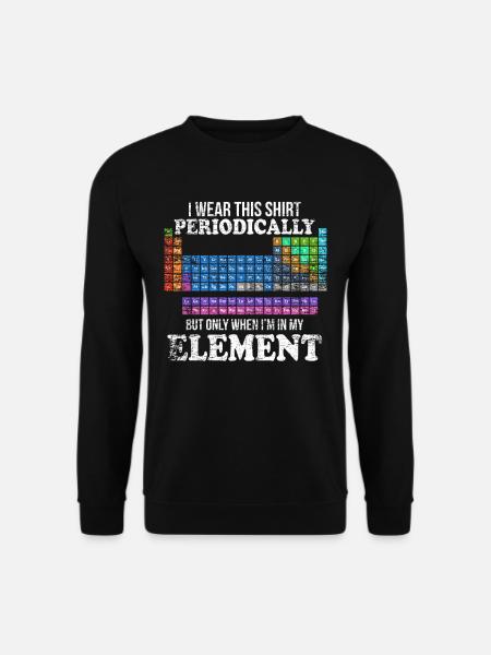Lustig Chemie Chemiker Element - Unisex Pullover - Schwarz