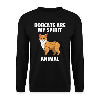 Luchs Wilder Süßer Lustiger Raubtier Geschenk - Unisex Pullover - Schwarz - Vorne - Alina (178cm) & Michal (187cm)