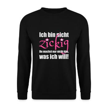 Sprüche für pubertierende und zickige Teenager - Unisex Pullover - Schwarz - Vorne - Alina (178cm) & Michal (187cm)