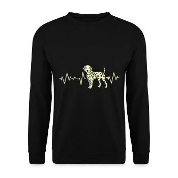 Dalmatiner - Unisex Pullover - Schwarz - Vorne - Alina (178cm) & Michal (187cm)