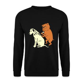 Dalmatiner Hund Trainer Hundefreund Hundeliebhaber - Unisex Pullover - Schwarz - Vorne - Alina (178cm) & Michal (187cm)
