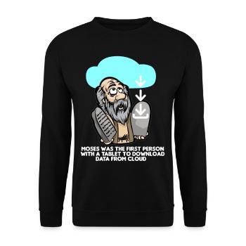 DOWNLOAD MOSES Cloud Computing IT Computer Scientist - Unisex Sweatshirt - black - Front - Alina (178cm) & Michal (187cm)