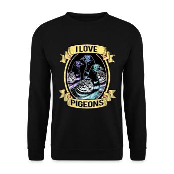 Dove - Unisex Sweatshirt - black - Front - Alina (178cm) & Michal (187cm)