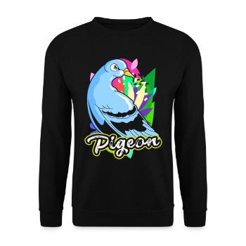 Pigeon Racing Pigeon Fancier Carrier Pigeon Turtle Dove - Unisex Sweatshirt - black - Front - Alina (178cm) & Michal (187cm)