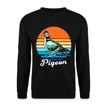 Pigeon Racing Pigeon Fancier Carrier Pigeon Turtle Dove - Unisex Sweatshirt - black - Front - Alina (178cm) & Michal (187cm)