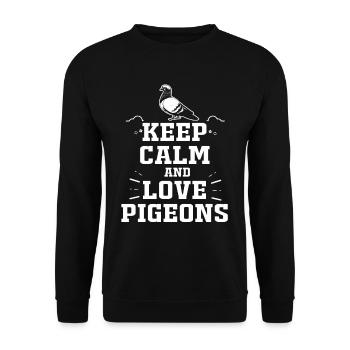 Pigeon Racing Pigeon Fancier Carrier Pigeon Turtle Dove - Unisex Sweatshirt - black - Front - Alina (178cm) & Michal (187cm)
