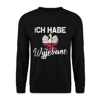 Polen Wyjebane Spruch - Unisex Pullover - Schwarz - Vorne - Alina (178cm) & Michal (187cm)