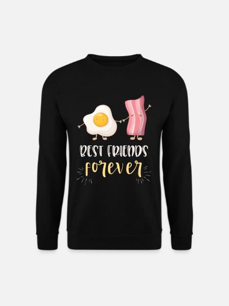 Niedliches Geschenk der Ei-Speck-besten Freunde BFF - Unisex Pullover - Schwarz