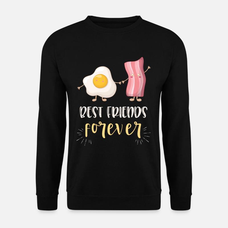 Niedliches Geschenk der Ei-Speck-besten Freunde BFF - Unisex Pullover - Schwarz