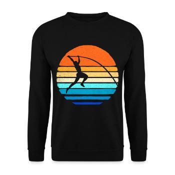 Stabhochsprung - Unisex Pullover - Schwarz - Vorne - Alina (178cm) & Michal (187cm)