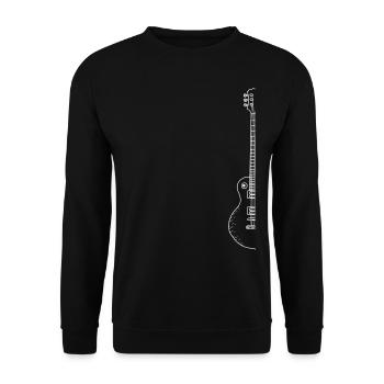 Cadeau Instrument Guitare Sur Ligne Line Art - Sweat-shirt Unisexe - noir - Devant - Alina (178cm) & Michal (187cm)