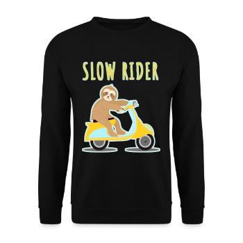 Paresseux conduite moto scooter - Sweat-shirt Unisexe - noir - Devant - Alina (178cm) & Michal (187cm)