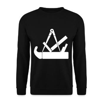 Carpenter Carpenter Guild Sign - Unisex Sweatshirt - black - Front - Alina (178cm) & Michal (187cm)