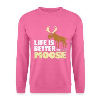 L’orignal - Sweat-shirt Unisexe - rose - Devant