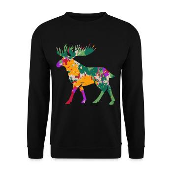 L’orignal - Sweat-shirt Unisexe - noir - Devant - Alina (178cm) & Michal (187cm)