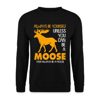 L’orignal - Sweat-shirt Unisexe - noir - Devant - Alina (178cm) & Michal (187cm)