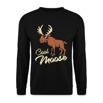 Elk - Unisex Sweatshirt - black - Front - Alina (178cm) & Michal (187cm)