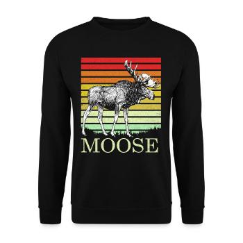 Elk - Unisex Sweatshirt - black - Front - Alina (178cm) & Michal (187cm)