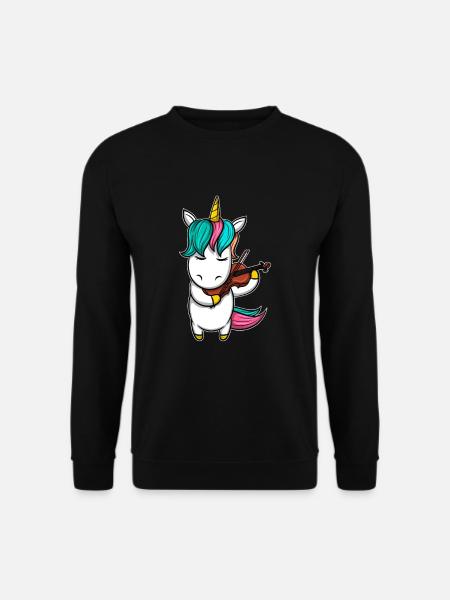 Unicorn violin - Unisex Sweatshirt - black