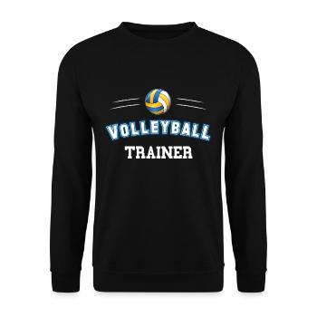 Volleyball Trainer Geschenk. - Unisex Pullover - Schwarz - Vorne - Alina (178cm) & Michal (187cm)