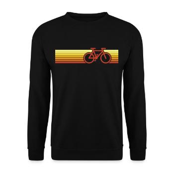 Fahrrad Retro Rennrad und Mountainbike Geschenk - Unisex Pullover - Schwarz - Vorne - Alina (178cm) & Michal (187cm)
