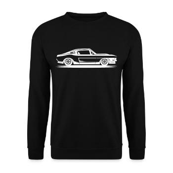 Muscle Car Side Classic Car Muscle Car Gift - Unisex Sweatshirt - black - Front - Alina (178cm) & Michal (187cm)