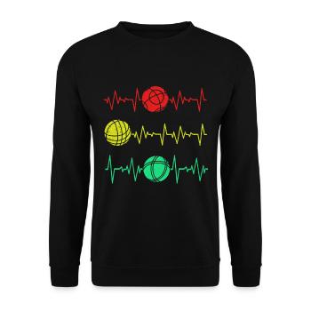 Pétanque - Unisex Sweatshirt - black - Front - Alina (178cm) & Michal (187cm)
