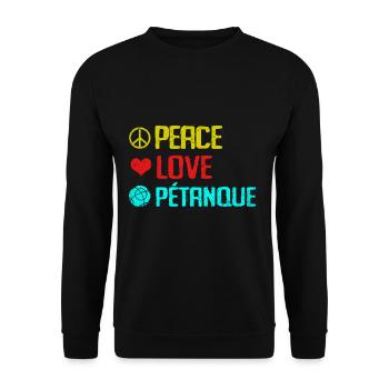 Pétanque - Unisex Pullover - Schwarz - Vorne - Alina (178cm) & Michal (187cm)