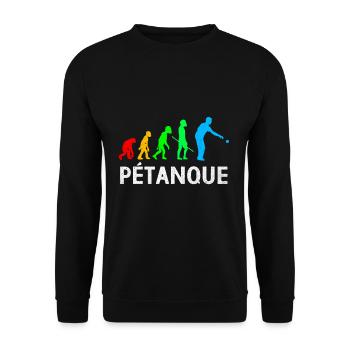 Pétanque - Unisex Pullover - Schwarz - Vorne - Alina (178cm) & Michal (187cm)
