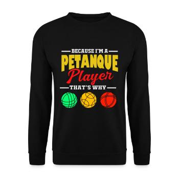 Pétanque Bocce Raffa Boule Sport Ball Petanque - Unisex Pullover - Schwarz - Vorne - Alina (178cm) & Michal (187cm)