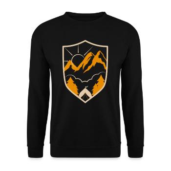 Adventure outdoor nature gift nature camping - Unisex Sweatshirt - black - Front - Alina (178cm) & Michal (187cm)