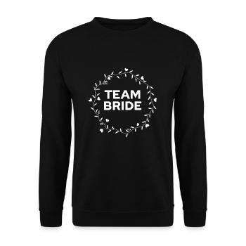 team bride - Unisex Sweatshirt - black - Front - Alina (178cm) & Michal (187cm)