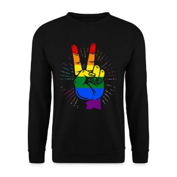 LGBT - Unisex Pullover - Schwarz - Vorne - Alina (178cm) & Michal (187cm)
