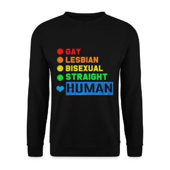 LGBT - Unisex Pullover - Schwarz - Vorne - Alina (178cm) & Michal (187cm)
