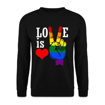 LGBT - Unisex Sweatshirt - black - Front - Alina (178cm) & Michal (187cm)