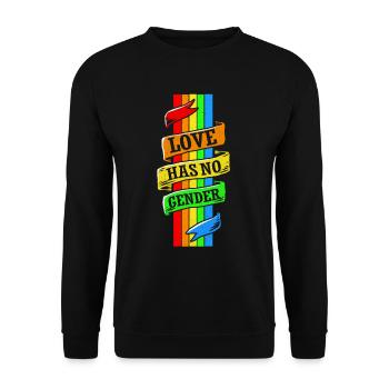 LgBT - Unisex Pullover - Schwarz - Vorne - Alina (178cm) & Michal (187cm)