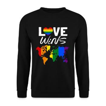 LGBT - Sweat-shirt Unisexe - noir - Devant - Alina (178cm) & Michal (187cm)