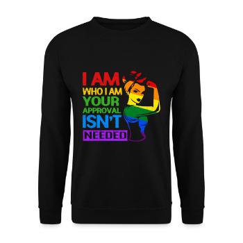 LGBT - Unisex Pullover - Schwarz - Vorne - Alina (178cm) & Michal (187cm)
