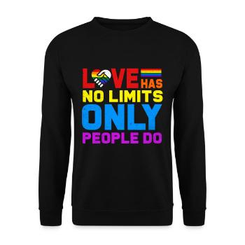 LGBT - Unisex Sweatshirt - black - Front - Alina (178cm) & Michal (187cm)