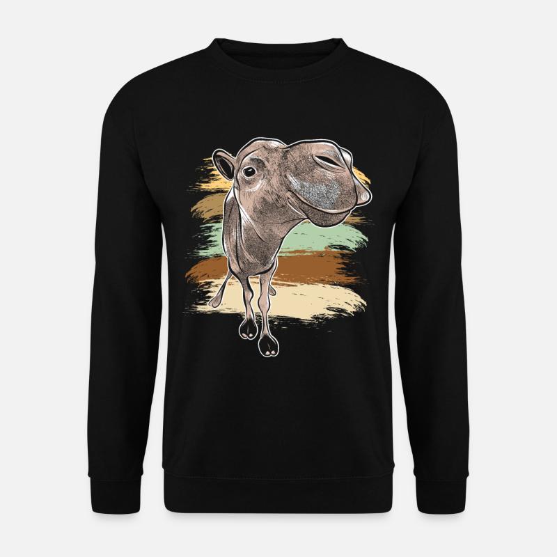Kamel lustiges Tier witzig Afrika Wüste - Unisex Pullover - Schwarz