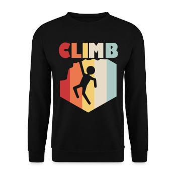 Escalade escalade escalade mur d’escalade montagne roche sport - Sweat-shirt Unisexe - noir - Devant - Alina (178cm) & Michal (187cm)