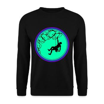 Escalade escalade escalade mur d’escalade montagne roche sport - Sweat-shirt Unisexe - noir - Devant - Alina (178cm) & Michal (187cm)